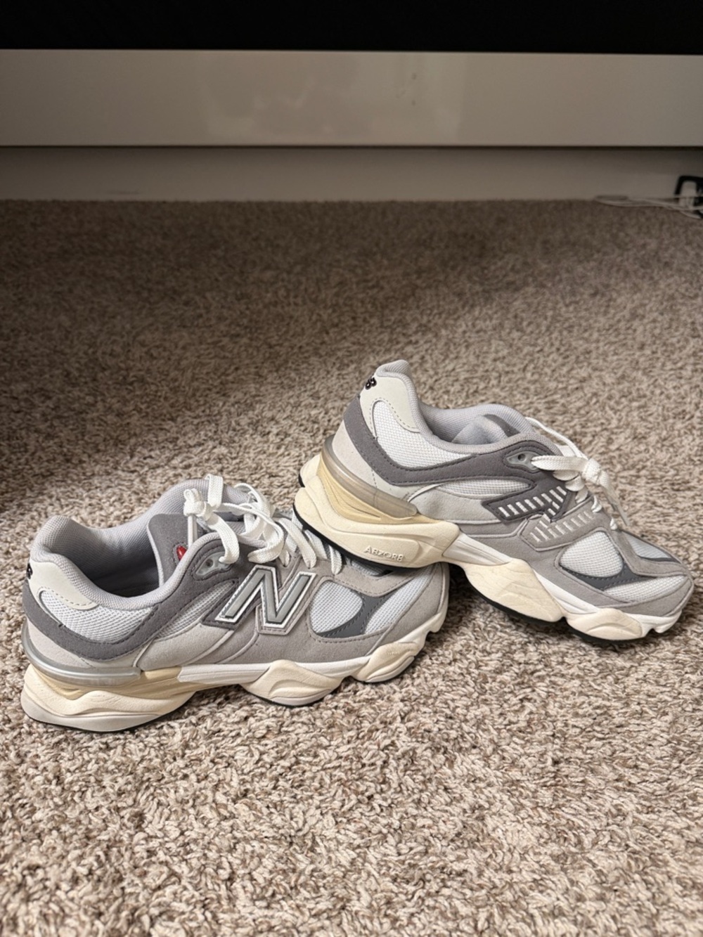 New Balance Gray & Cream 452 Retro Chunky Sneakers